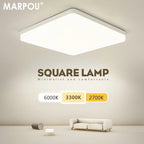 MARPOU Square Led ceiling lamp bedroom lighting Neutral white cold white warm white 48W 36W 24W 18W led ceiling light room Maison Lumen