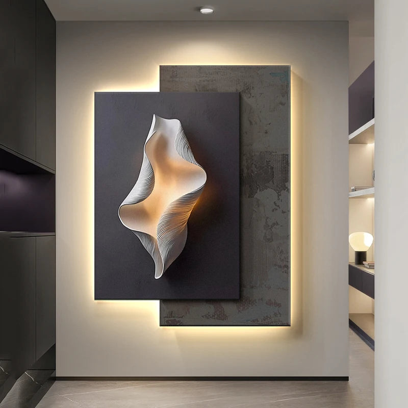 Modern LED Wall Lamps Minimalism Crystal Porcelain For Living Room Corridor Home Decoration Luster Hanging Painting Mural Light Maison Lumen