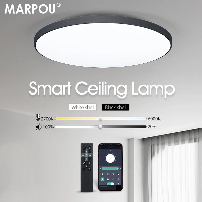 MARPOU Smart ceiling lamp led lamp for bedroom ceiling lights with Remote control Dimmable led lights for room Living room Maison Lumen