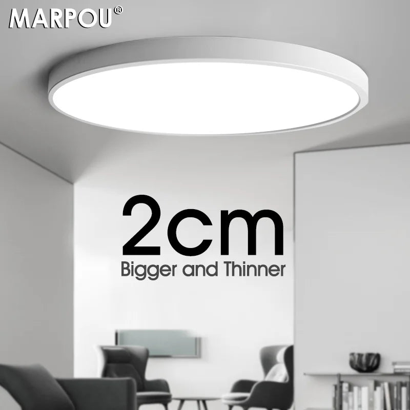 MARPOU 2cm Ultra-thin LED ceiling light 24W 28W 38W warm white cold white neutral white indoor modern lighting Decoration Home Maison Lumen
