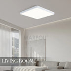 MARPOU 2.4cm Ultra thin led ceiling light Square Wood Grain ceiling lamps for living room 220V 110V led lights for room Bedroom Maison Lumen
