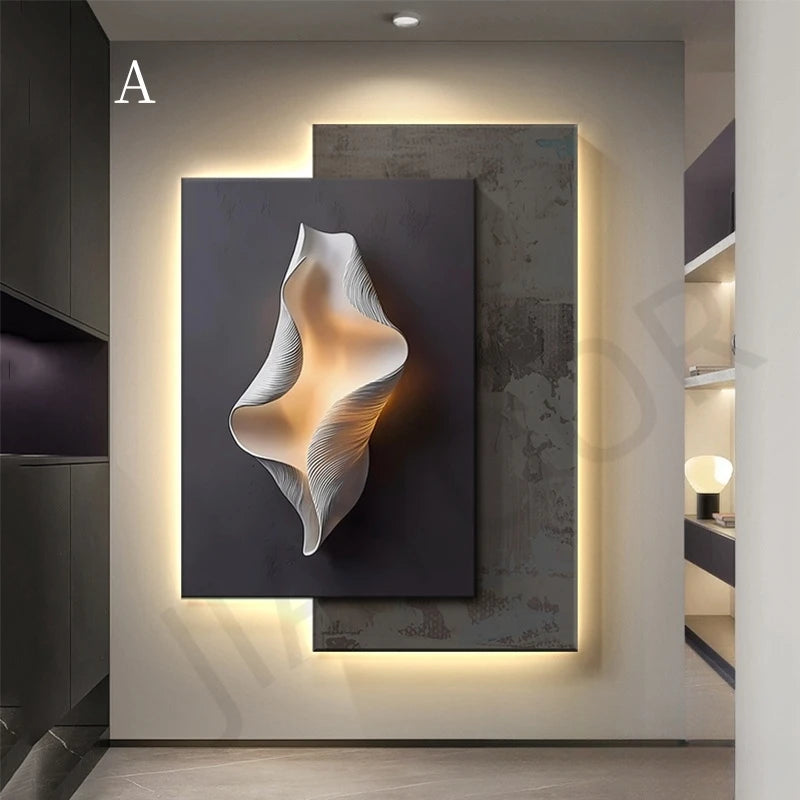 Modern LED Wall Lamps Minimalism Crystal Porcelain For Living Room Corridor Home Decoration Luster Hanging Painting Mural Light Maison Lumen