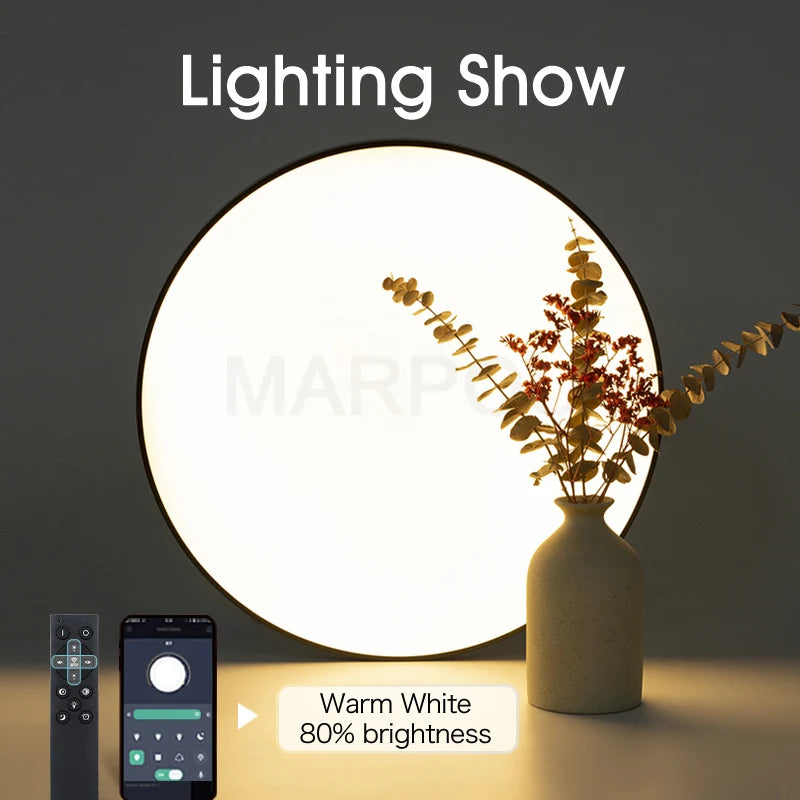 MARPOU Smart ceiling lamp led lamp for bedroom ceiling lights with Remote control Dimmable led lights for room Living room Maison Lumen