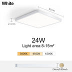 MARPOU 2.4cm Ultra thin led ceiling light Square Wood Grain ceiling lamps for living room 220V 110V led lights for room Bedroom Maison Lumen